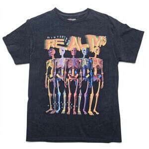 TEEN HEARTS Graphic T-Shirt Men's M Skeleton Distorted Reality Emo Scene Punk